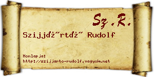 Szijjártó Rudolf névjegykártya